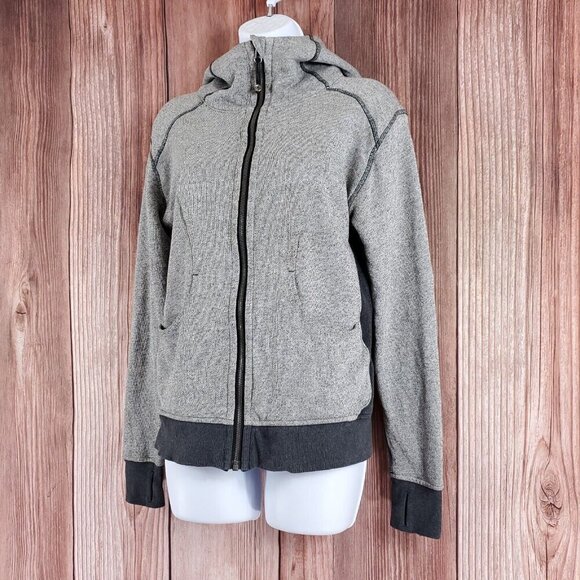 Lululemon Womens Size 6 On The Daily Hoodie Gray Full Zip Athleisure - Picture 3 of 14